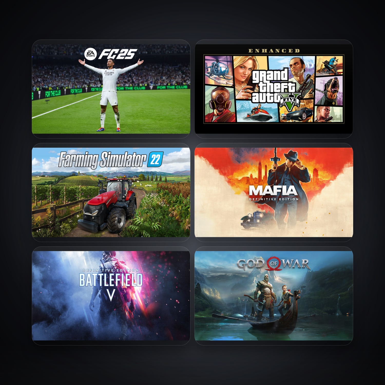 EA SPORTS FC 25 & Grand Theft Auto V Enhanced | 551 Games — HabibiAccounts