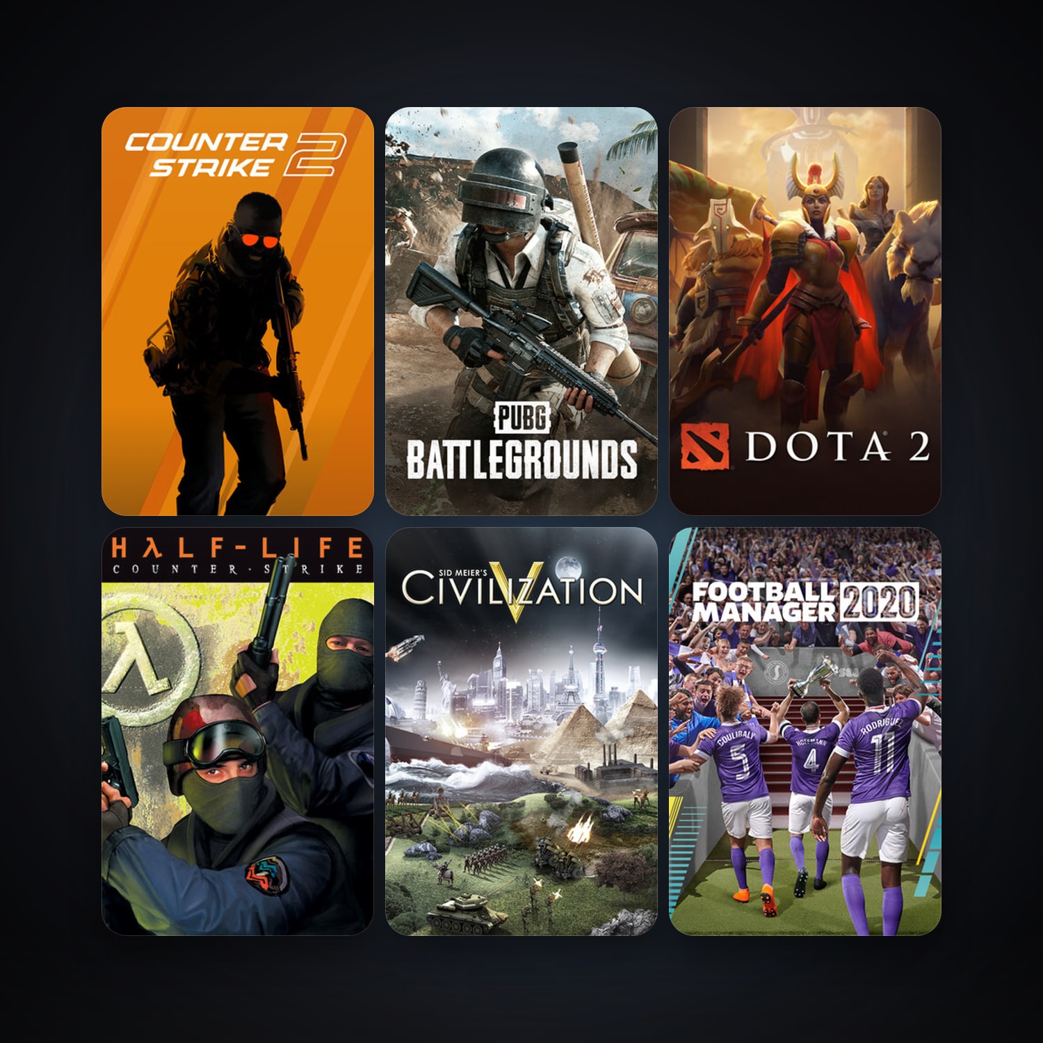 Counter-Strike + Dota 2, 44 games, Steam 17, clean — HabibiAccounts