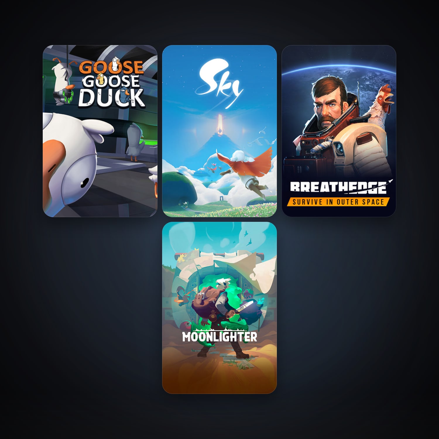 Moonlighter + Breathedge, 9 games, clean — HabibiAccounts