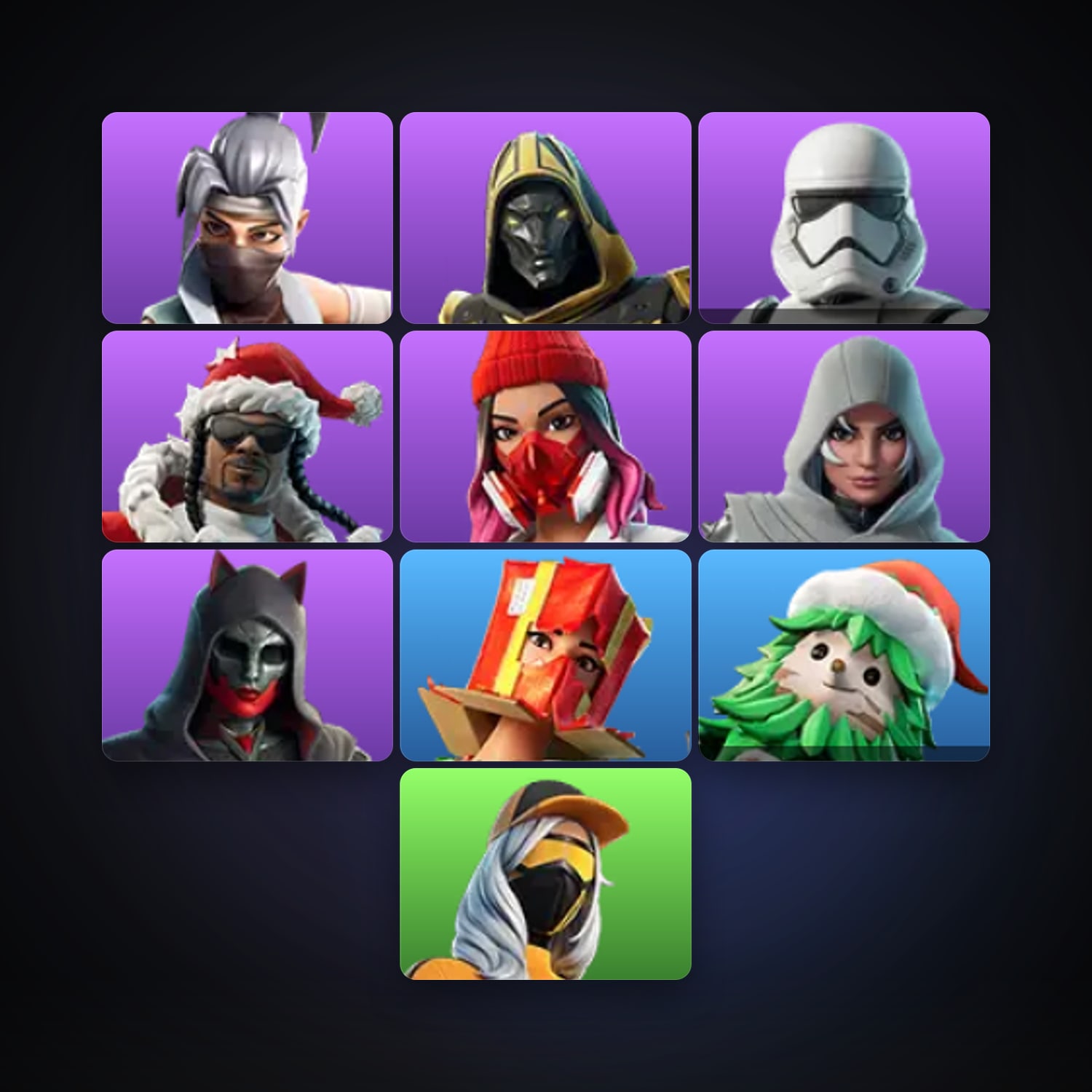 Fortnite | 10 Skins | 100 V-Bucks | Level 817 | 61 Wins — HabibiAccounts