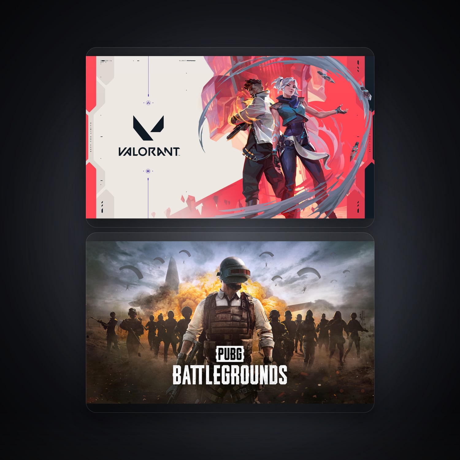 VALORANT & PUBG: BATTLEGROUNDS | 2 Games — HabibiAccounts