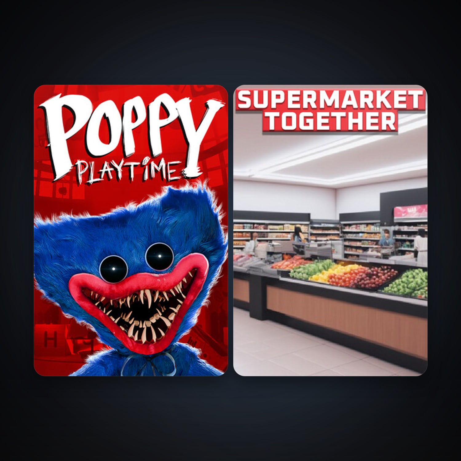 Poppy Playtime + Supermarket Together, 6 games, clean — HabibiAccounts