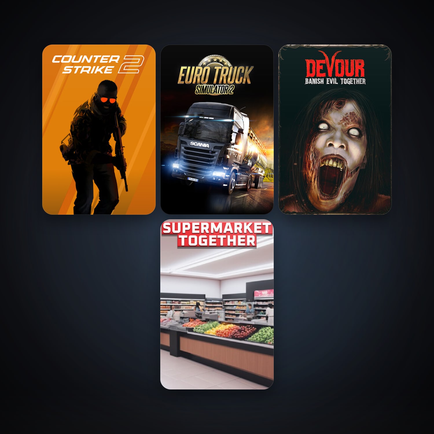 CS2 Prime + Euro Truck Simulator 2, 11 games, clean — HabibiAccounts