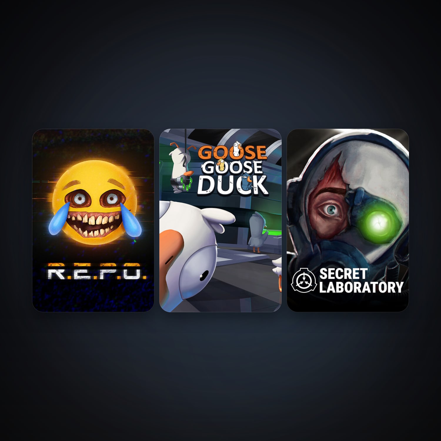 SCP: Secret Laboratory + Goose Goose Duck, 4 games, clean — HabibiAccounts