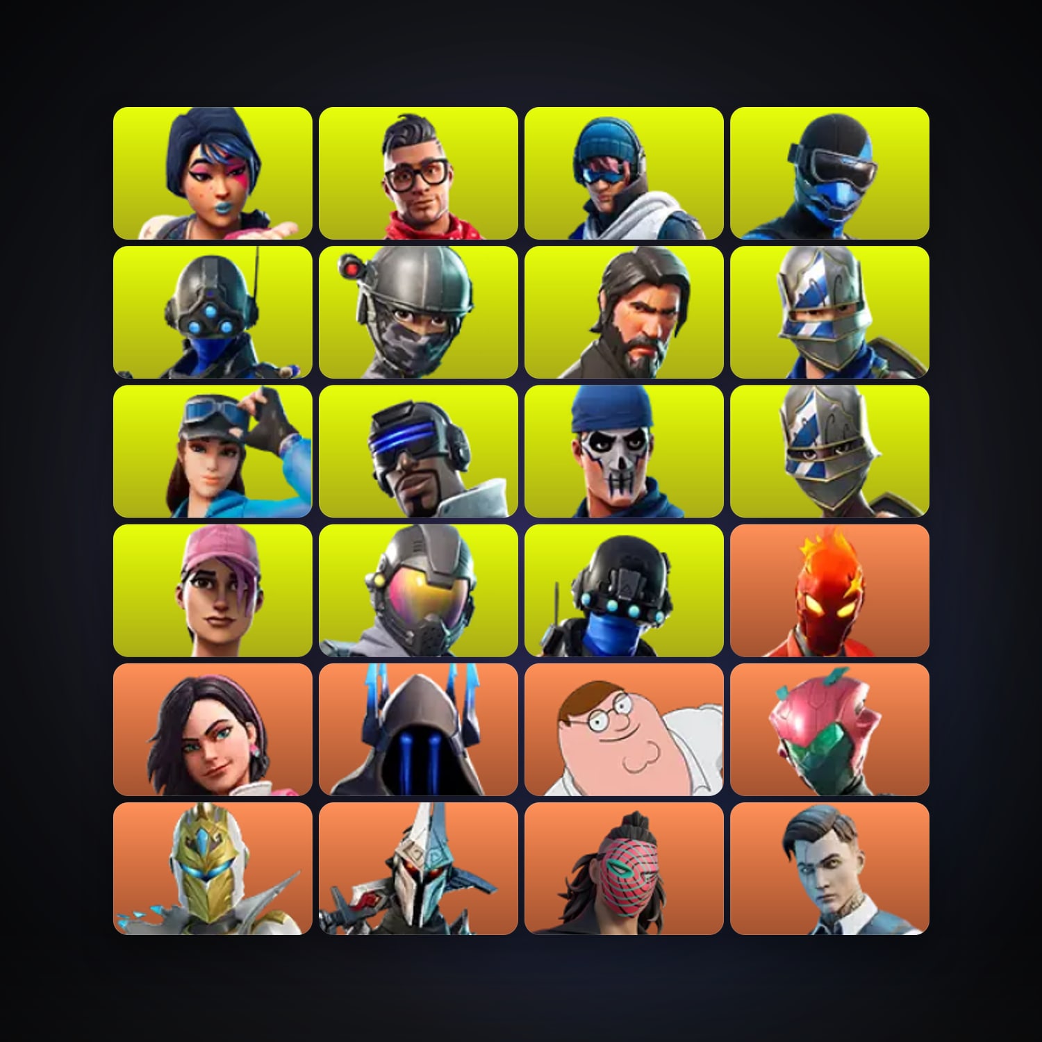 Fortnite locker — 213 skins — 3K V-Bucks — lvl 2132 — HabibiAccounts