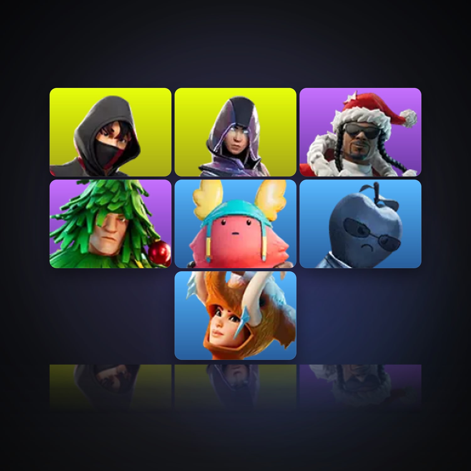 Fortnite | 7 Skins | 100 V-Bucks | Level 313 | 61 Wins — HabibiAccounts