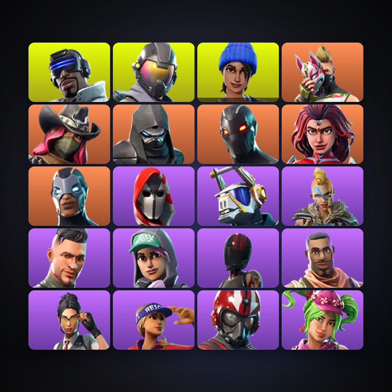 Fortnite locker — 22 skins — 300 V-Bucks — lvl 305 — HabibiAccounts