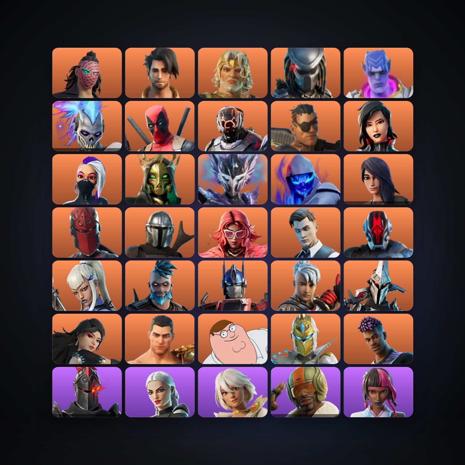 Fortnite locker — 249 skins — 2.3K V-Bucks — lvl 4104 — HabibiAccounts