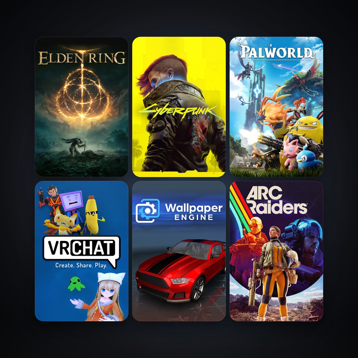 Wallpaper Engine + VRChat, 78 games, Steam 13, clean — HabibiAccounts