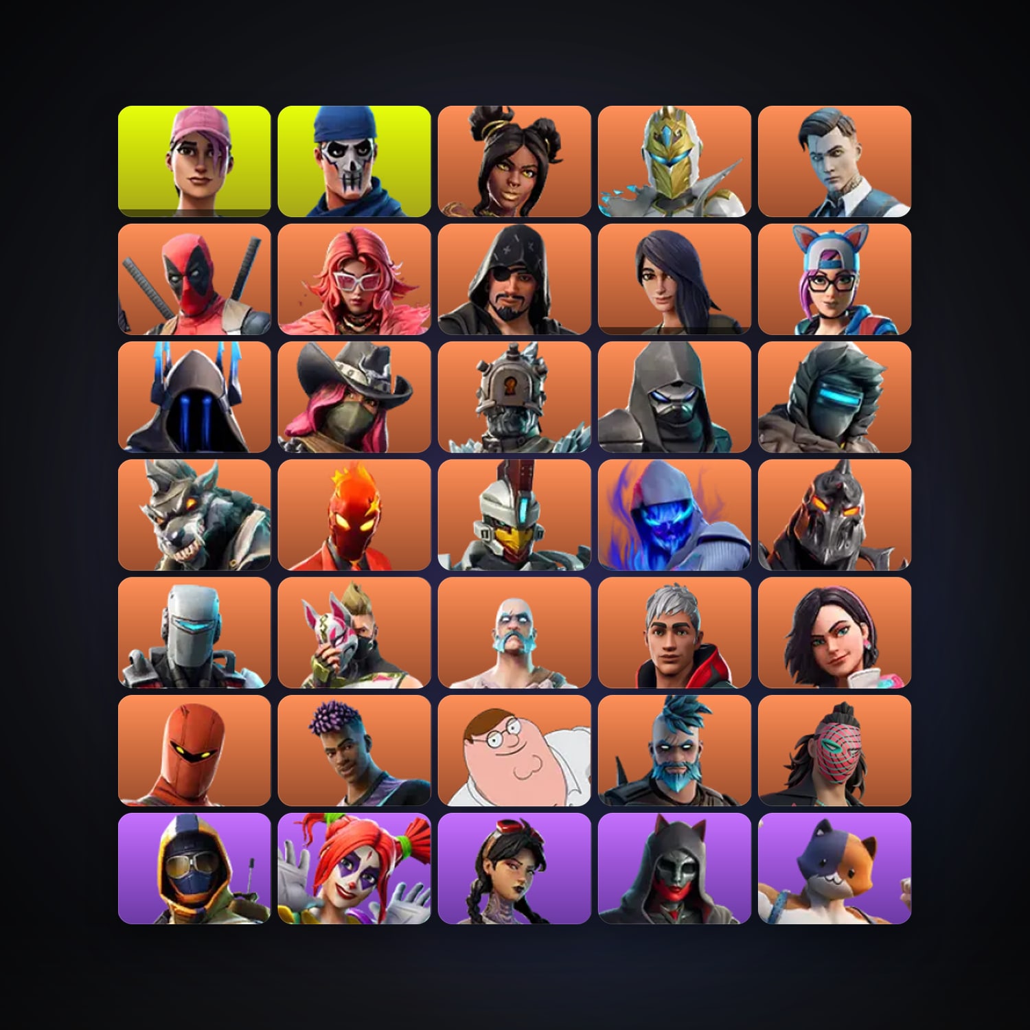 Fortnite | 119 Skins | 700 V-Bucks | Level 1987 | 291 Wins — HabibiAccounts