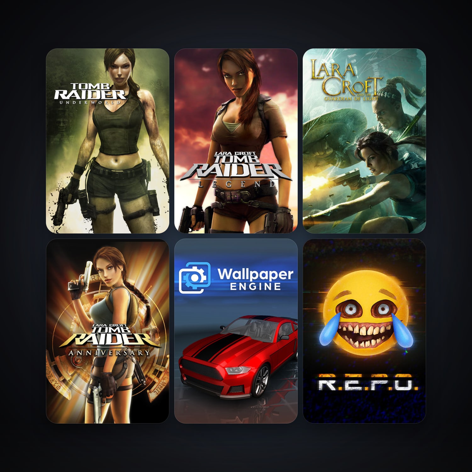 Tomb Raider: Legend + Tomb Raider: Anniversary, 11 games, clean — HabibiAccounts