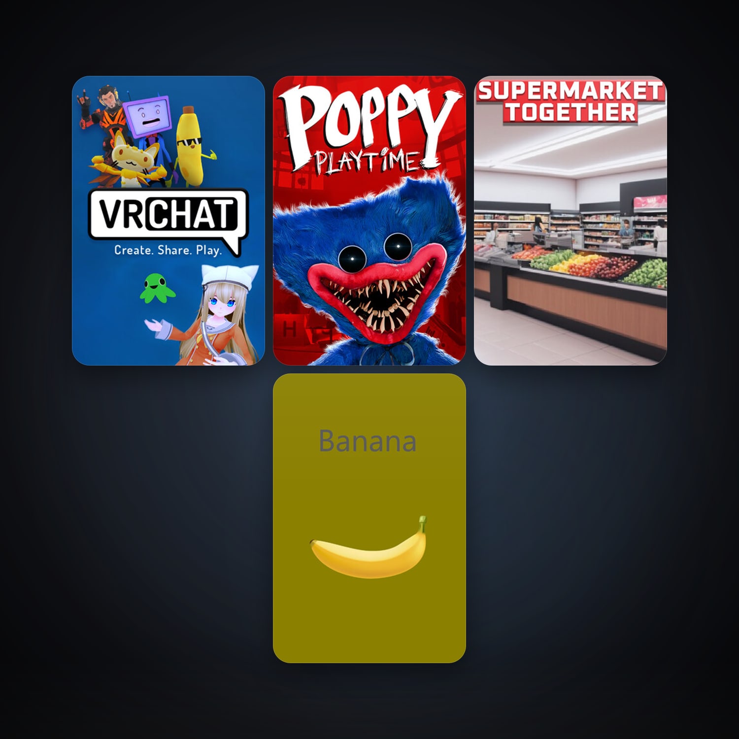 VRChat + Poppy Playtime, 9 games, clean — HabibiAccounts