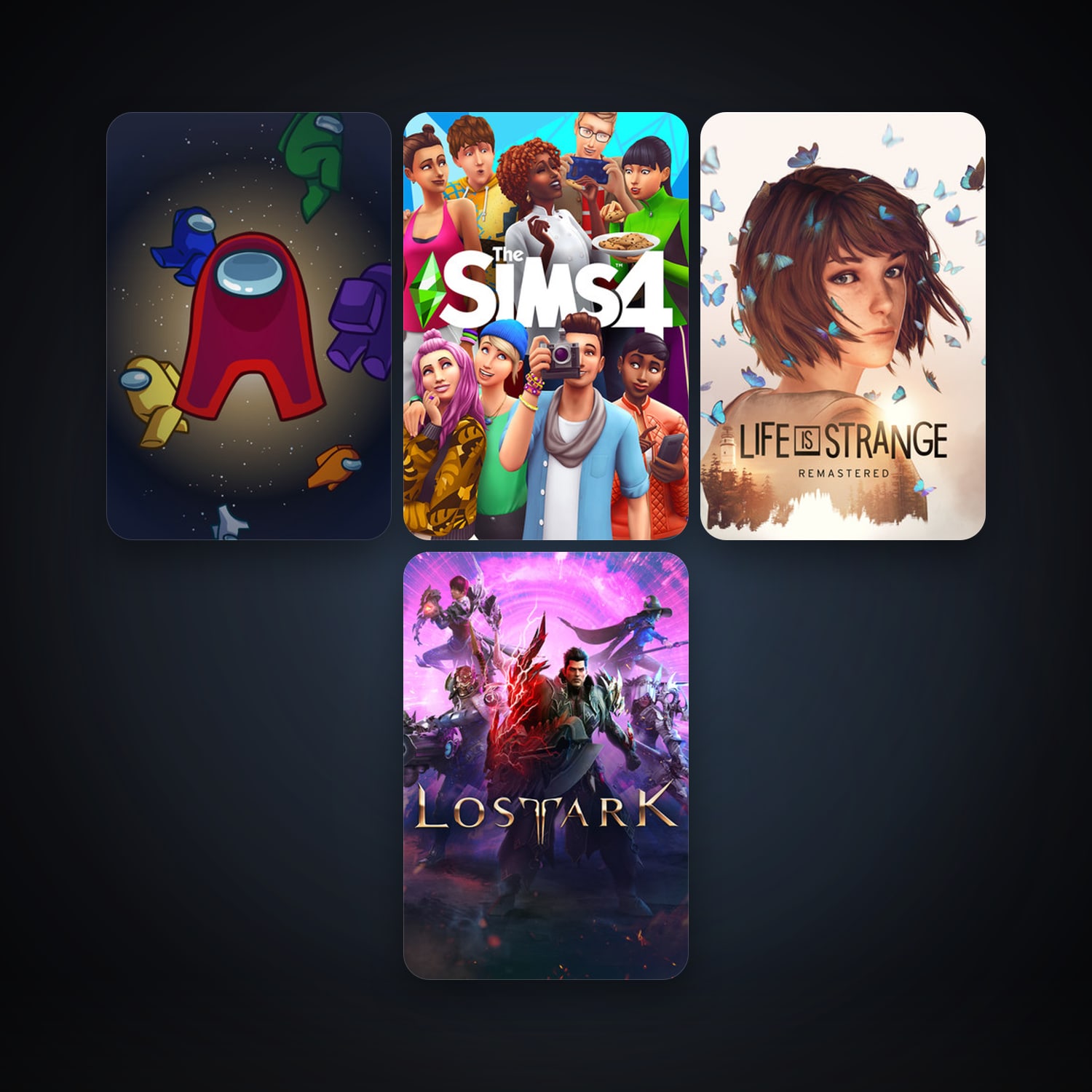 Among Us + The Sims 4, 10 games, clean — HabibiAccounts