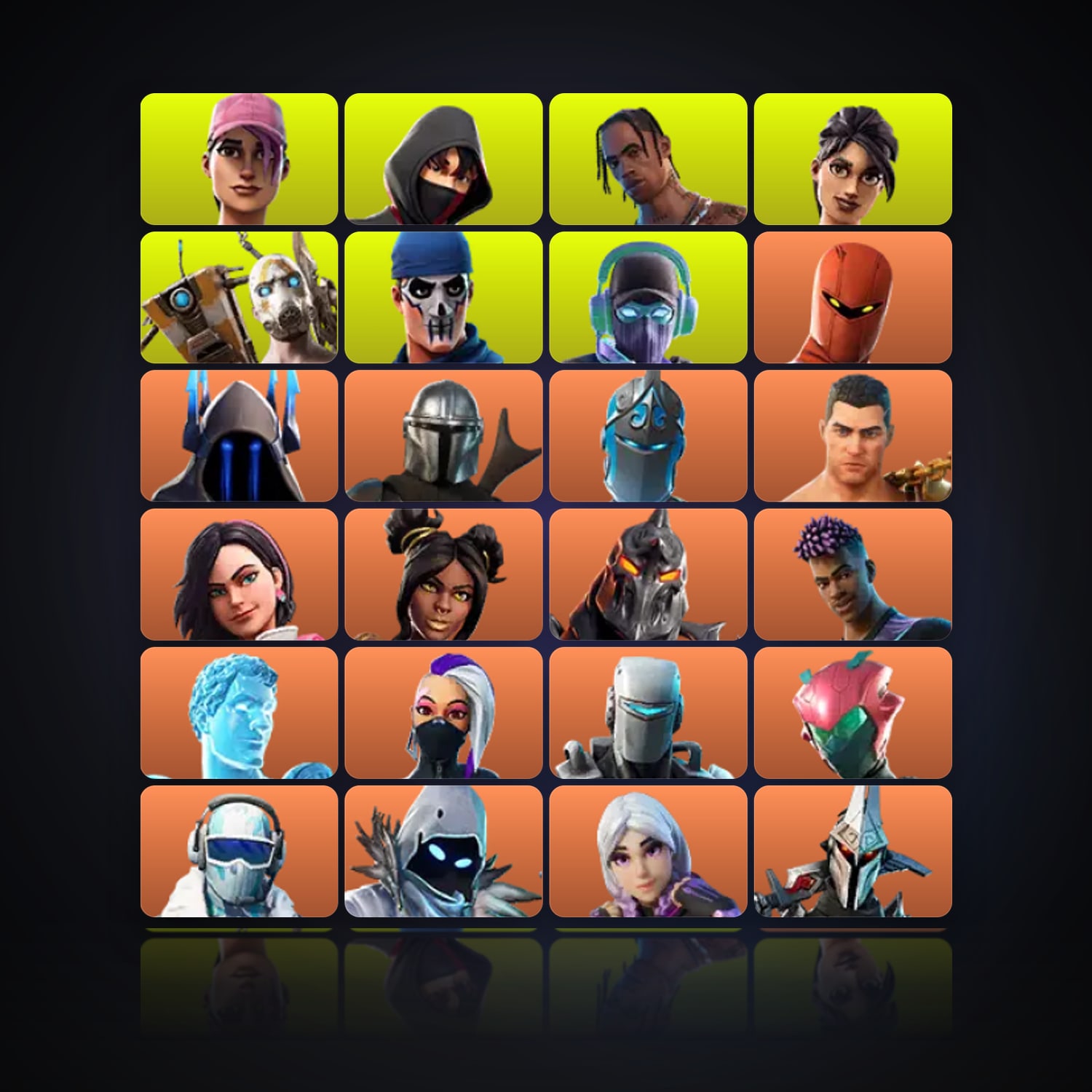 Fortnite | 136 Skins | 950 V-Bucks | Level 1690 | 258 Wins — HabibiAccounts