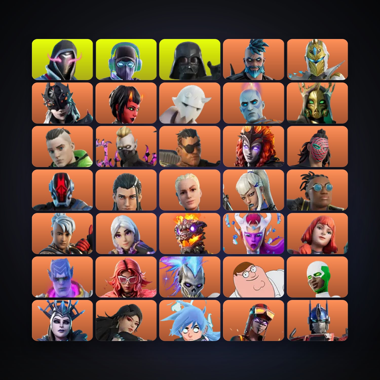 Fortnite locker — 373 skins — 300 V-Bucks — lvl 3308 — HabibiAccounts
