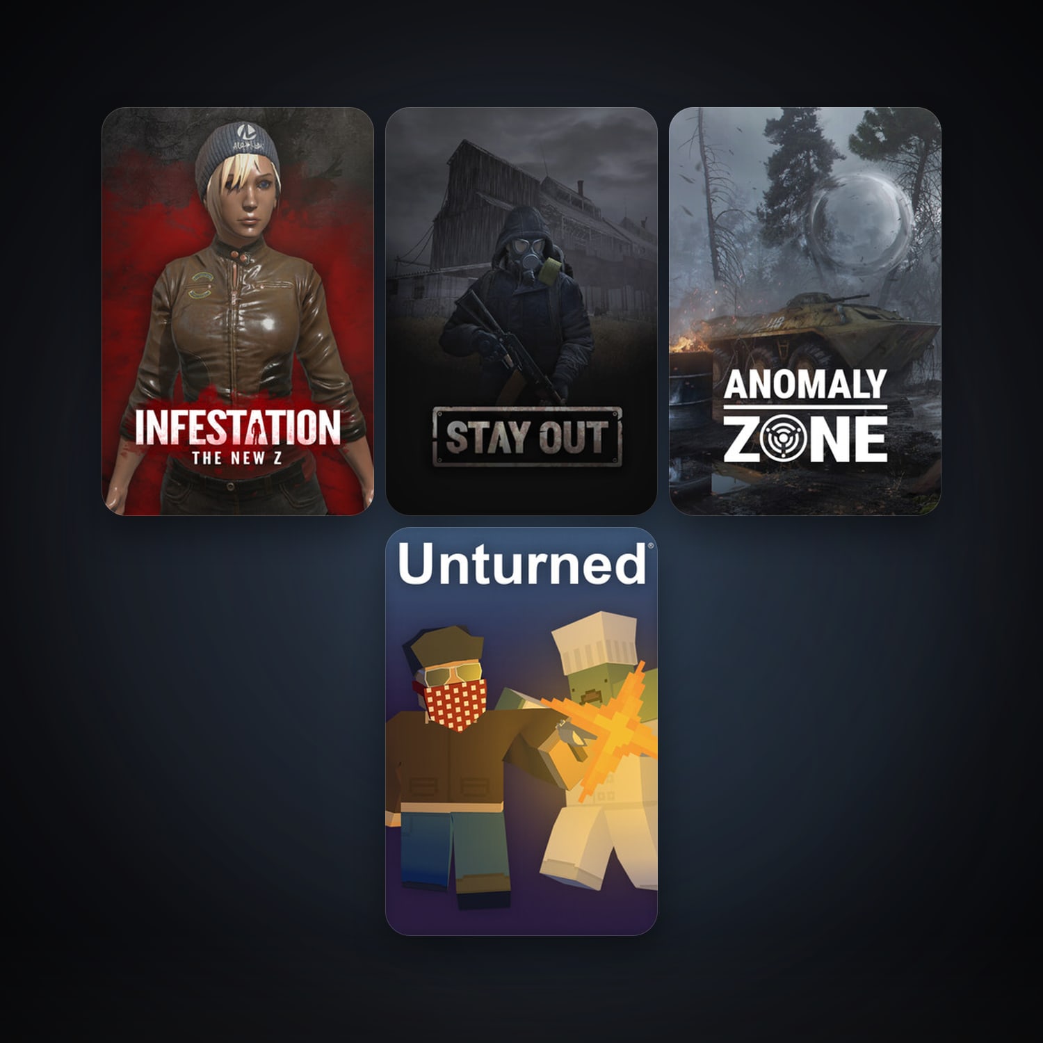 Unturned + Infestation: The New Z, 30 games, clean — HabibiAccounts
