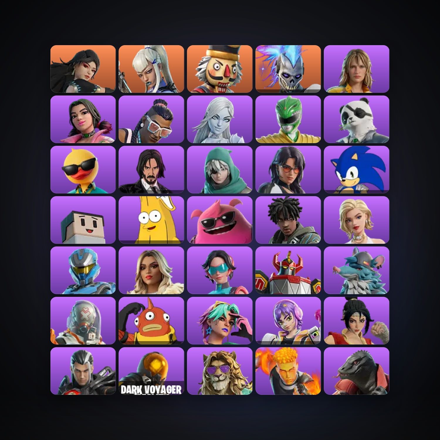 Fortnite locker — 96 skins — lvl 2857 — HabibiAccounts