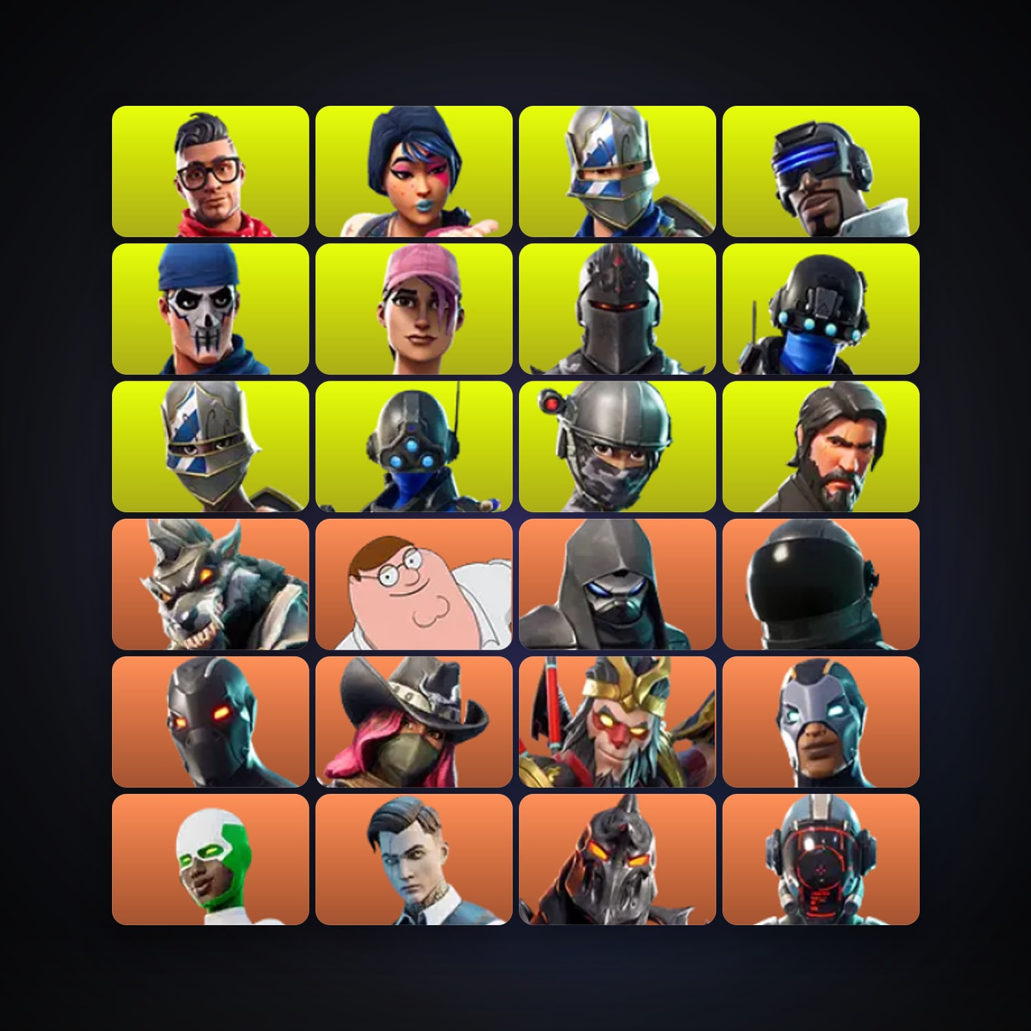 هالحساب فورتنايت، اللوكر مليان 148 سكن، 650 فيبوكس، لفل 2699، 772 فوز — HabibiAccounts