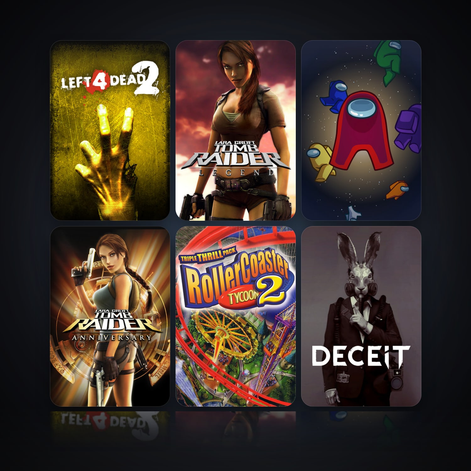 Left 4 Dead 2 & Tomb Raider: Legend | 30 Games | Clean — HabibiAccounts