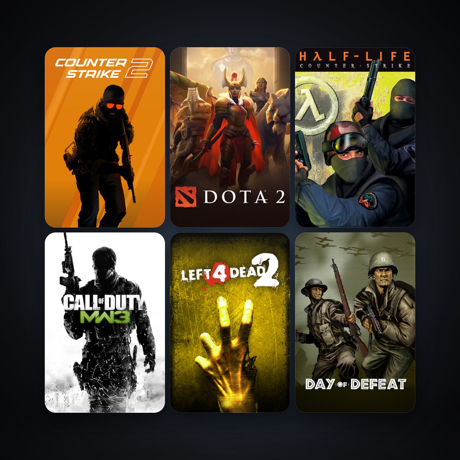 Counter-Strike + Day of Defeat, 13 games, clean — HabibiAccounts