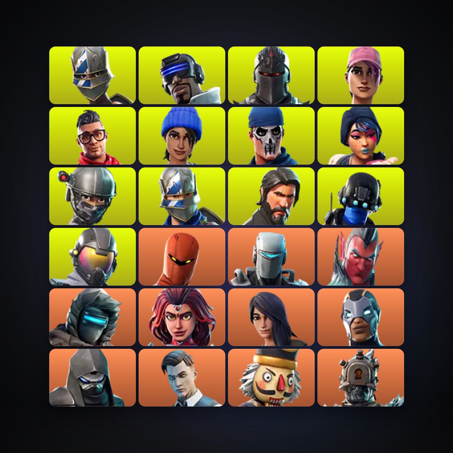 Fortnite locker — 87 skins — 50 V-Bucks — lvl 1785 — HabibiAccounts