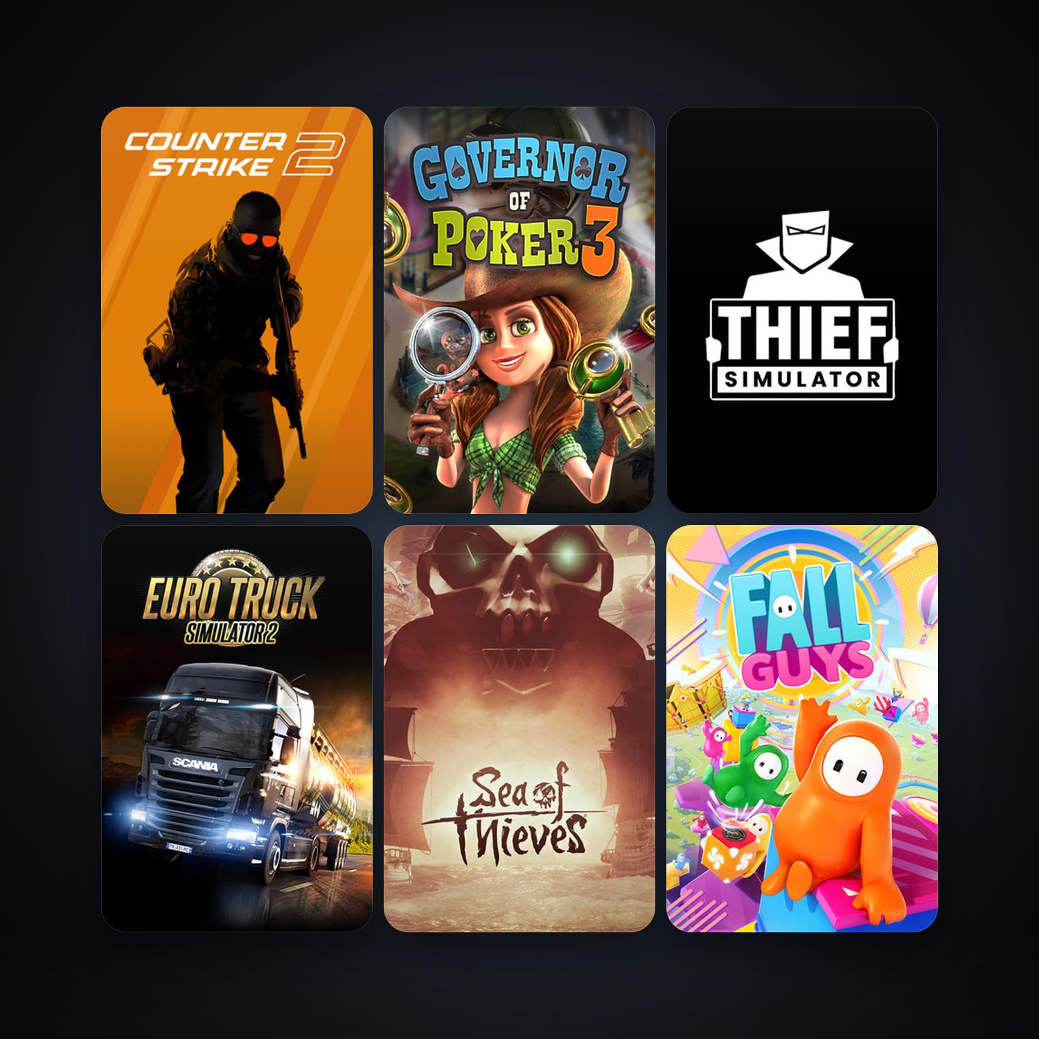 CS2 Prime + Euro Truck Simulator 2, 17 games, clean — HabibiAccounts