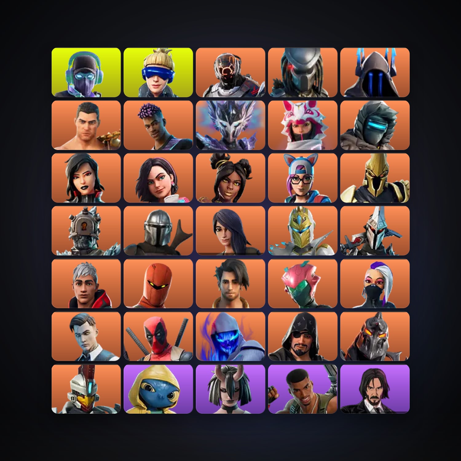 Fortnite locker — 273 skins — 1.9K V-Bucks — lvl 4689 — HabibiAccounts
