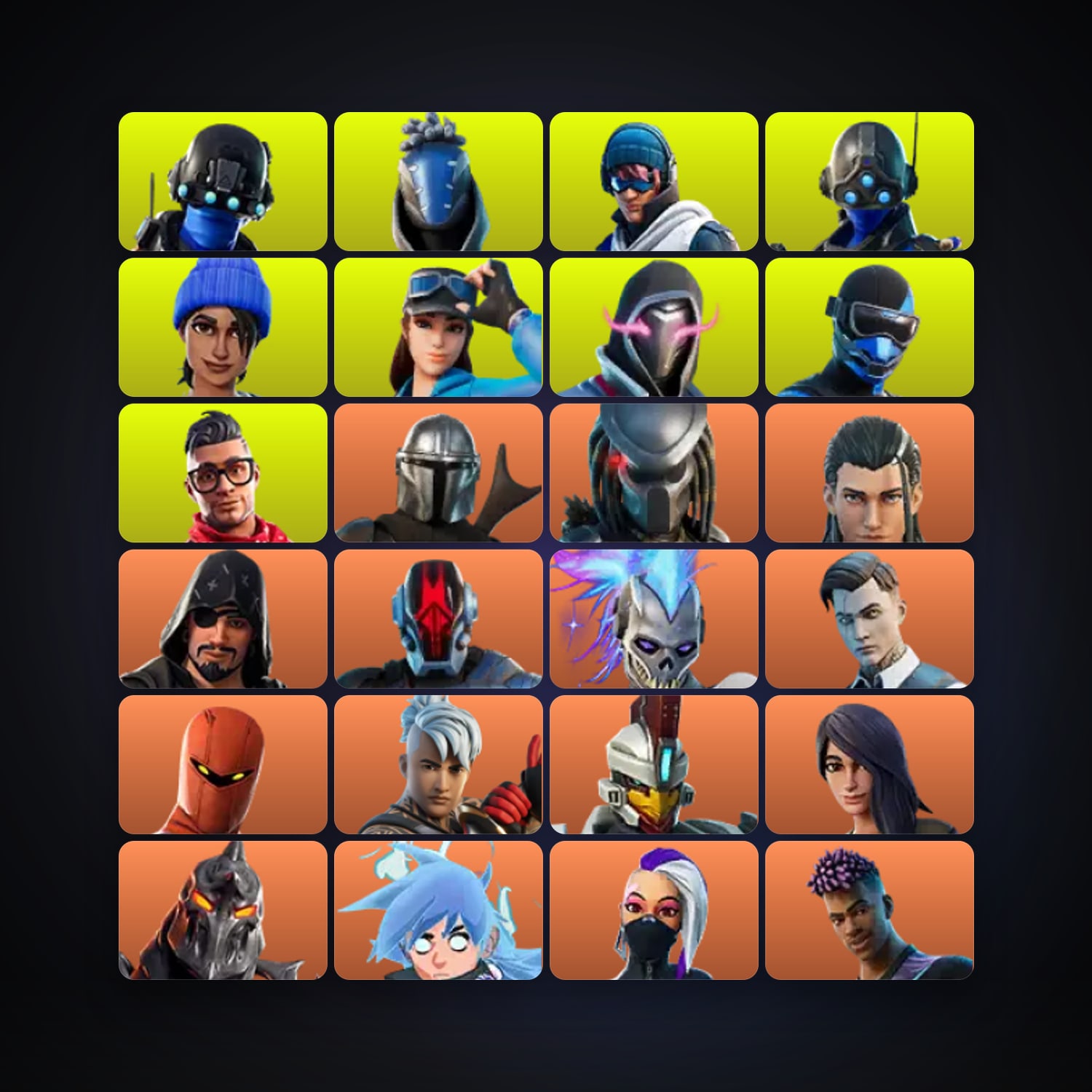 Fortnite locker — 142 skins — 750 V-Bucks — lvl 1863 — HabibiAccounts