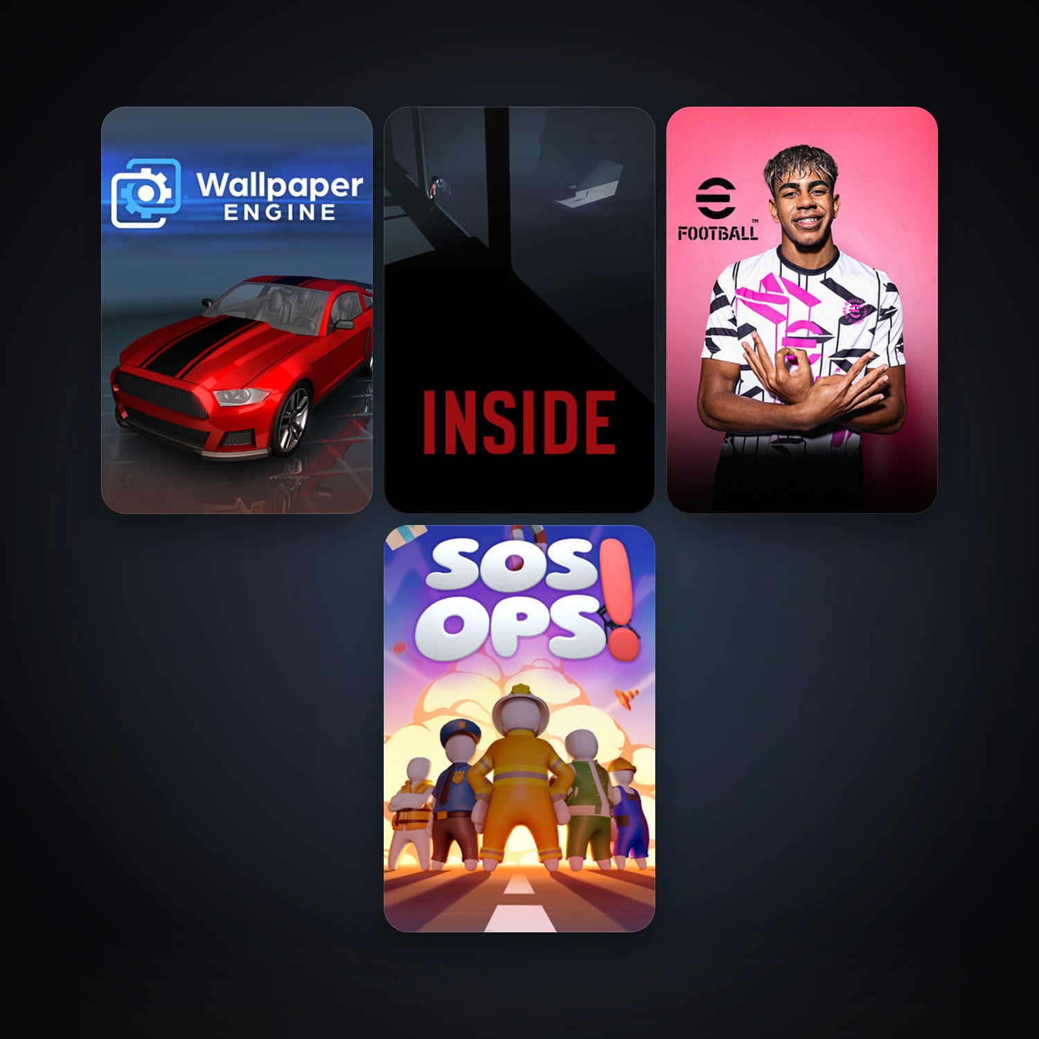 INSIDE + Wallpaper Engine, 6 games, clean — HabibiAccounts