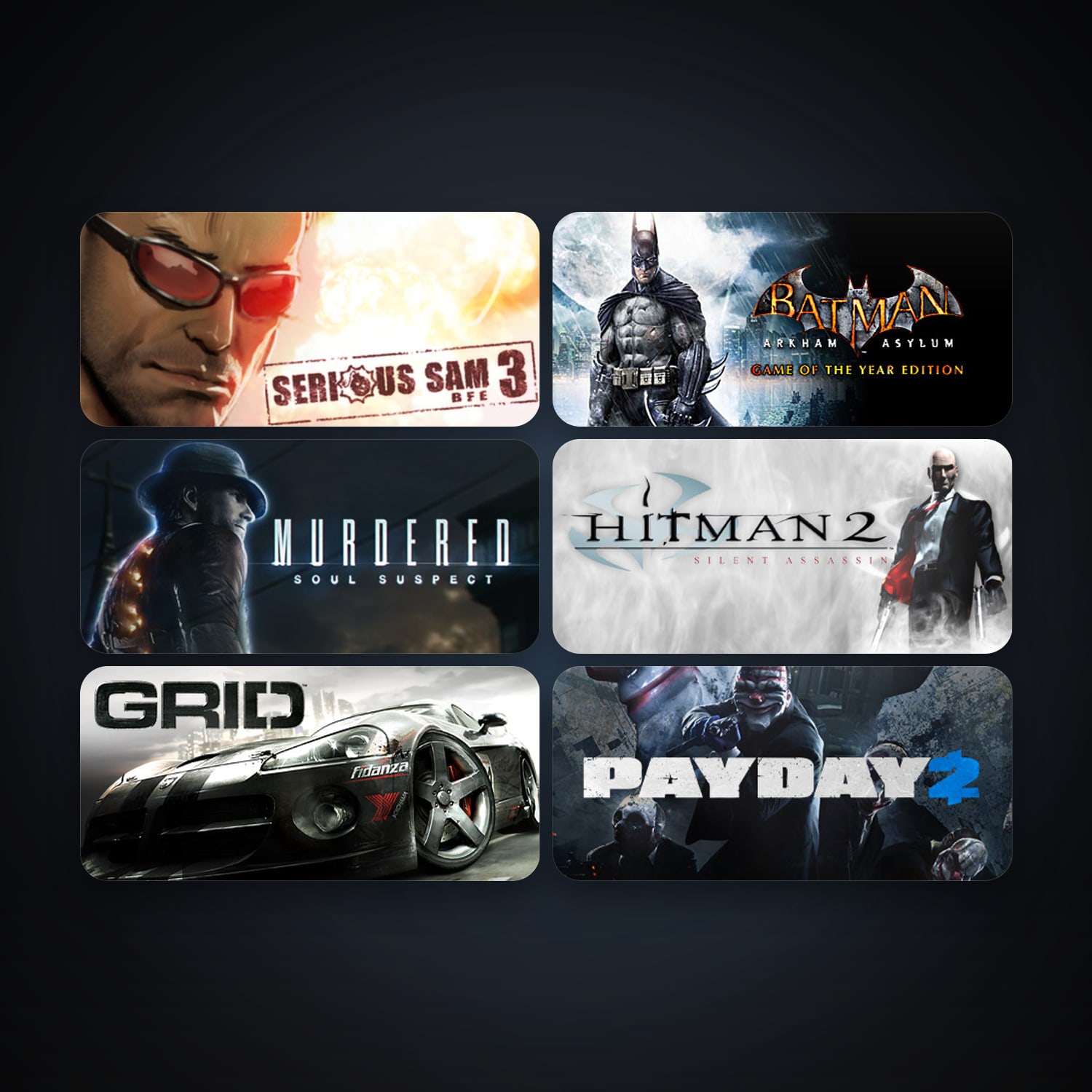 Hitman 2: Silent Assassin + GRID (2008), 10 games, clean — HabibiAccounts