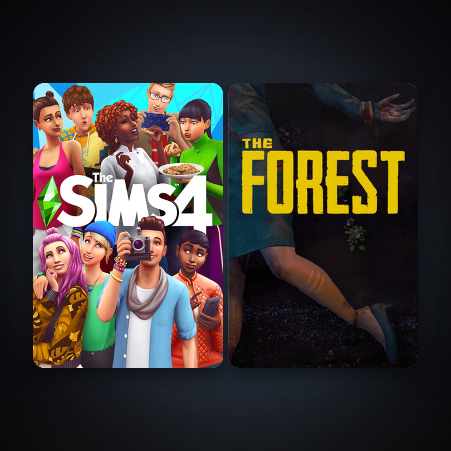 The Forest + The Sims 4, 3 games, clean — HabibiAccounts