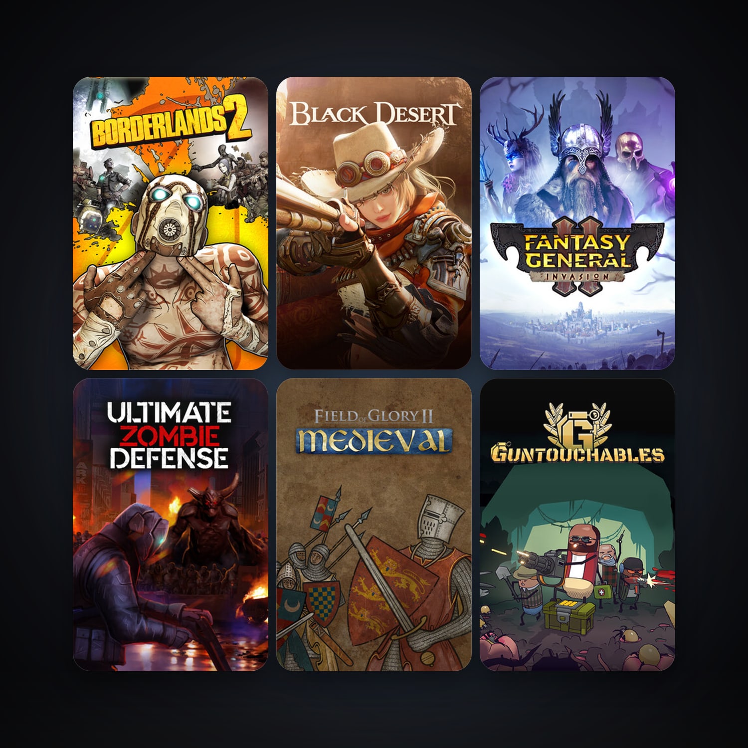 Borderlands 2 + Black Desert Online, 14 games, clean — HabibiAccounts