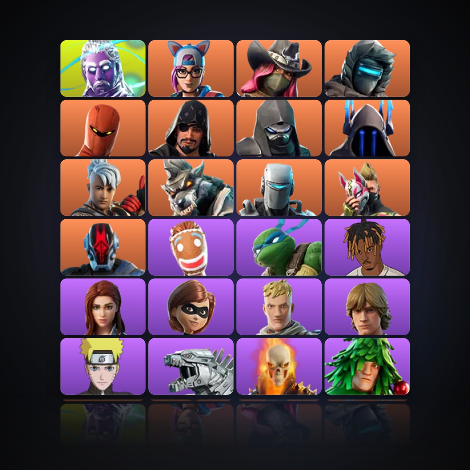 Fortnite | 104 Skins | 600 V-Bucks | Level 1084 | 210 Wins — HabibiAccounts