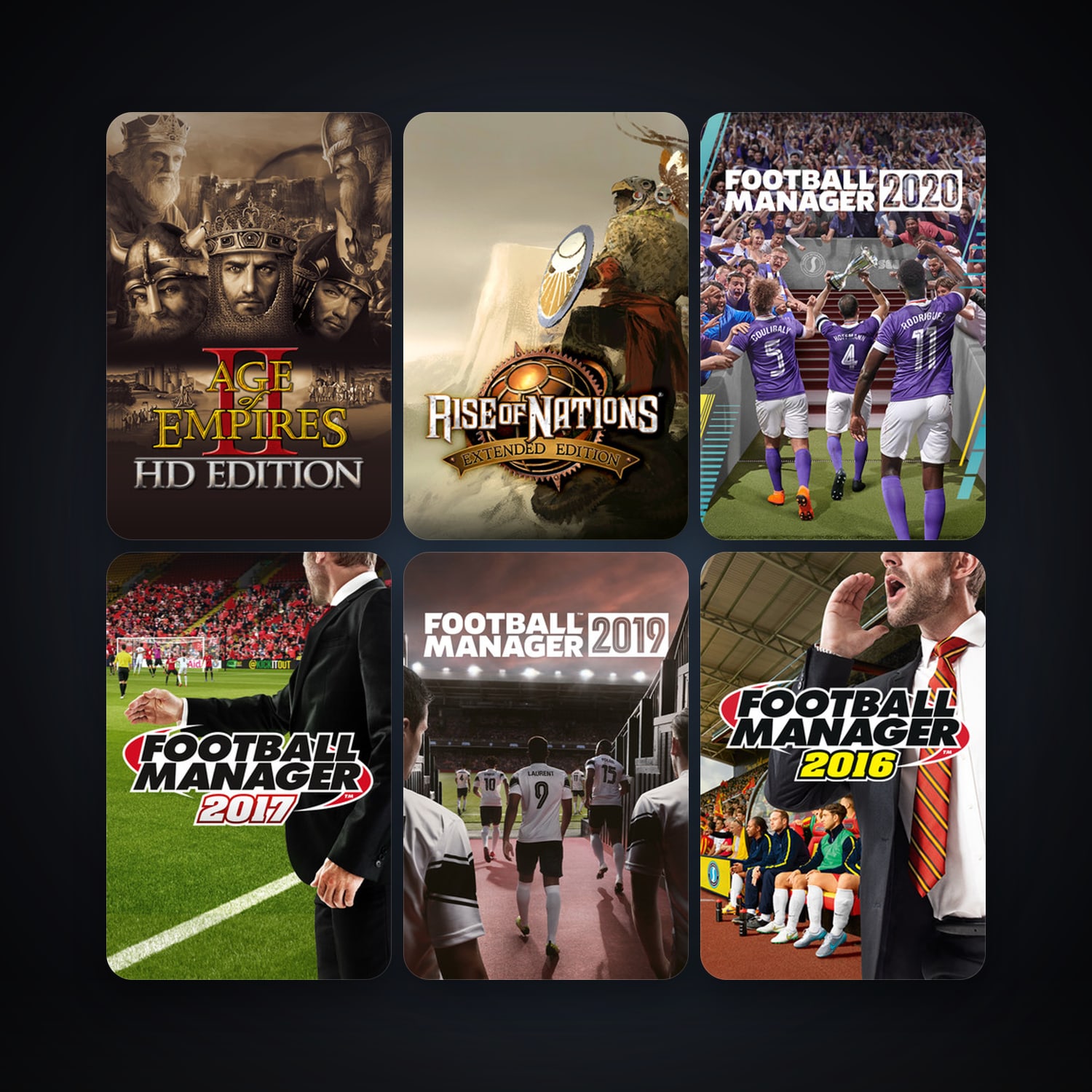 Age of Empires II + Rise of Nations: Extended Edition, 25 games, Steam 10, clean — HabibiAccounts