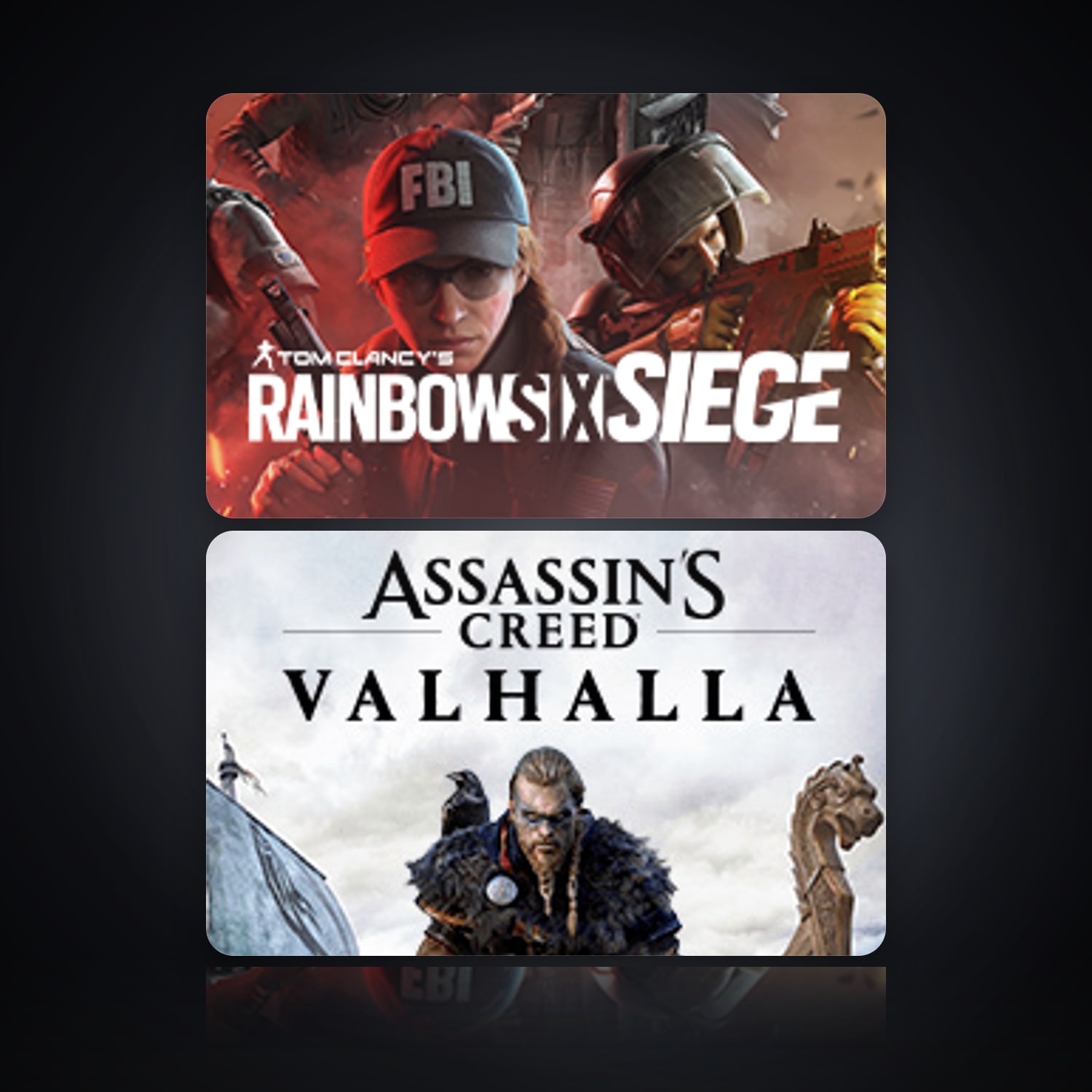 Tom Clancy's Rainbow Six Siege (Steam) & Assassin's Creed Valhalla | 2 Games — HabibiAccounts