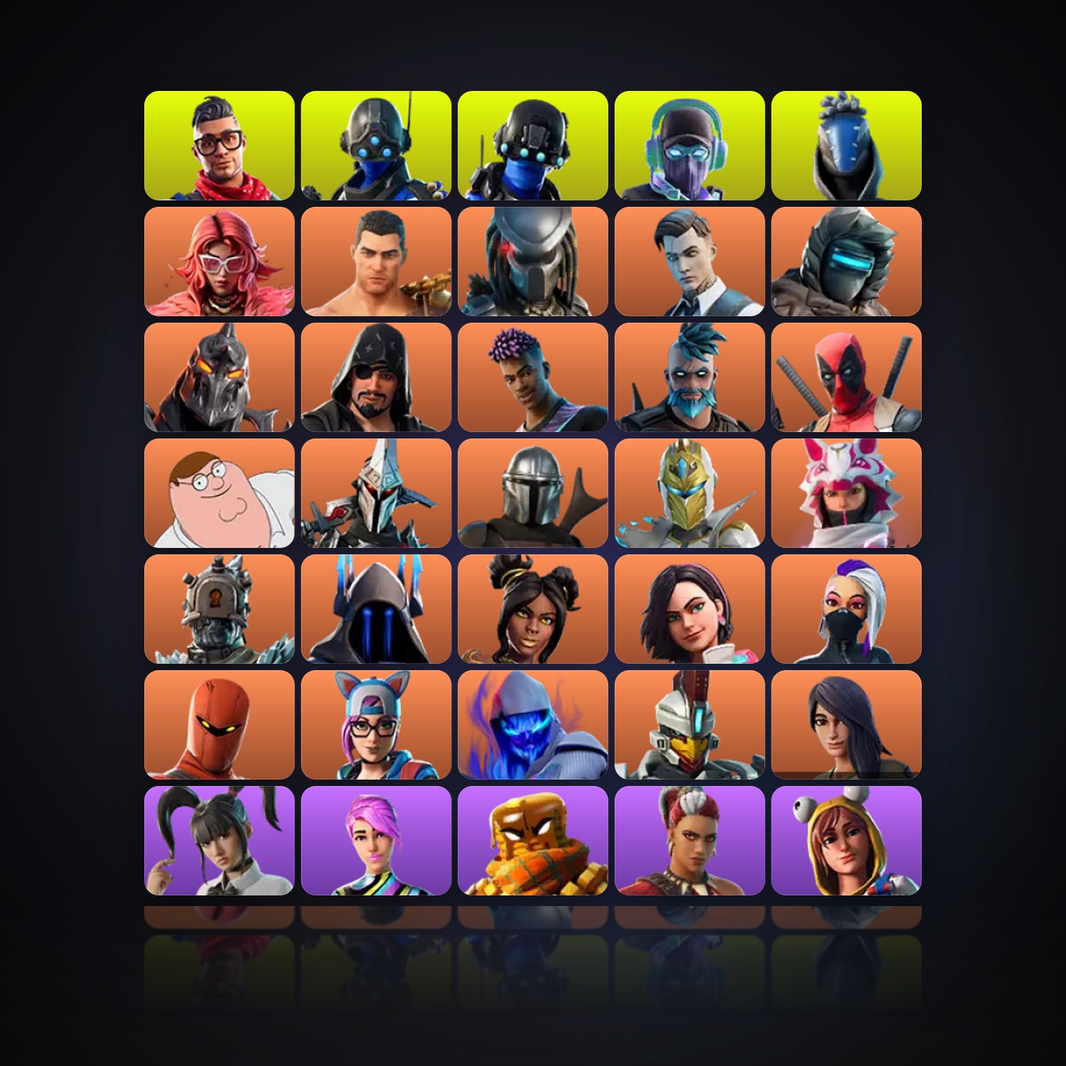 Fortnite | 132 Skins | 50 V-Bucks | Level 3155 | 280 Wins — HabibiAccounts
