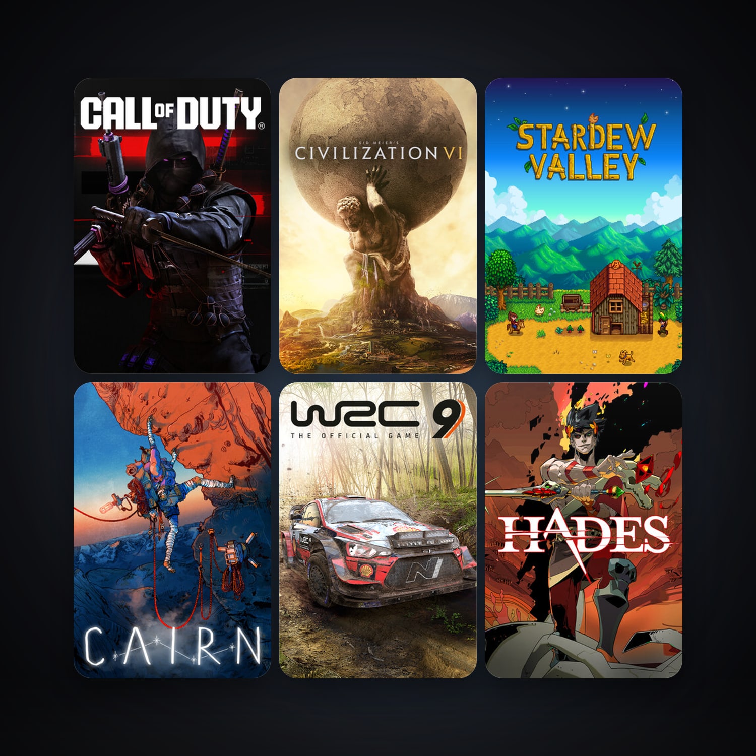 Sid Meier's Civilization VI + Stardew Valley, 11 games, clean — HabibiAccounts