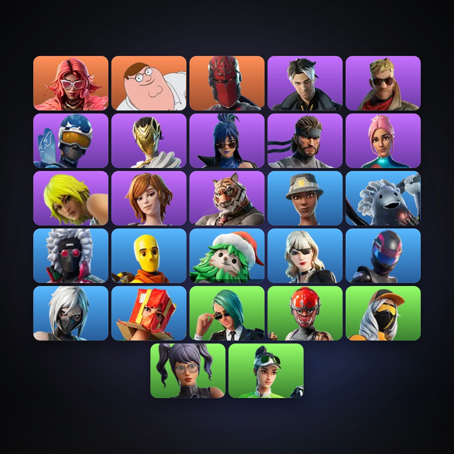 Fortnite | 27 Skins | 100 V-Bucks | Level 572 | 28 Wins — HabibiAccounts