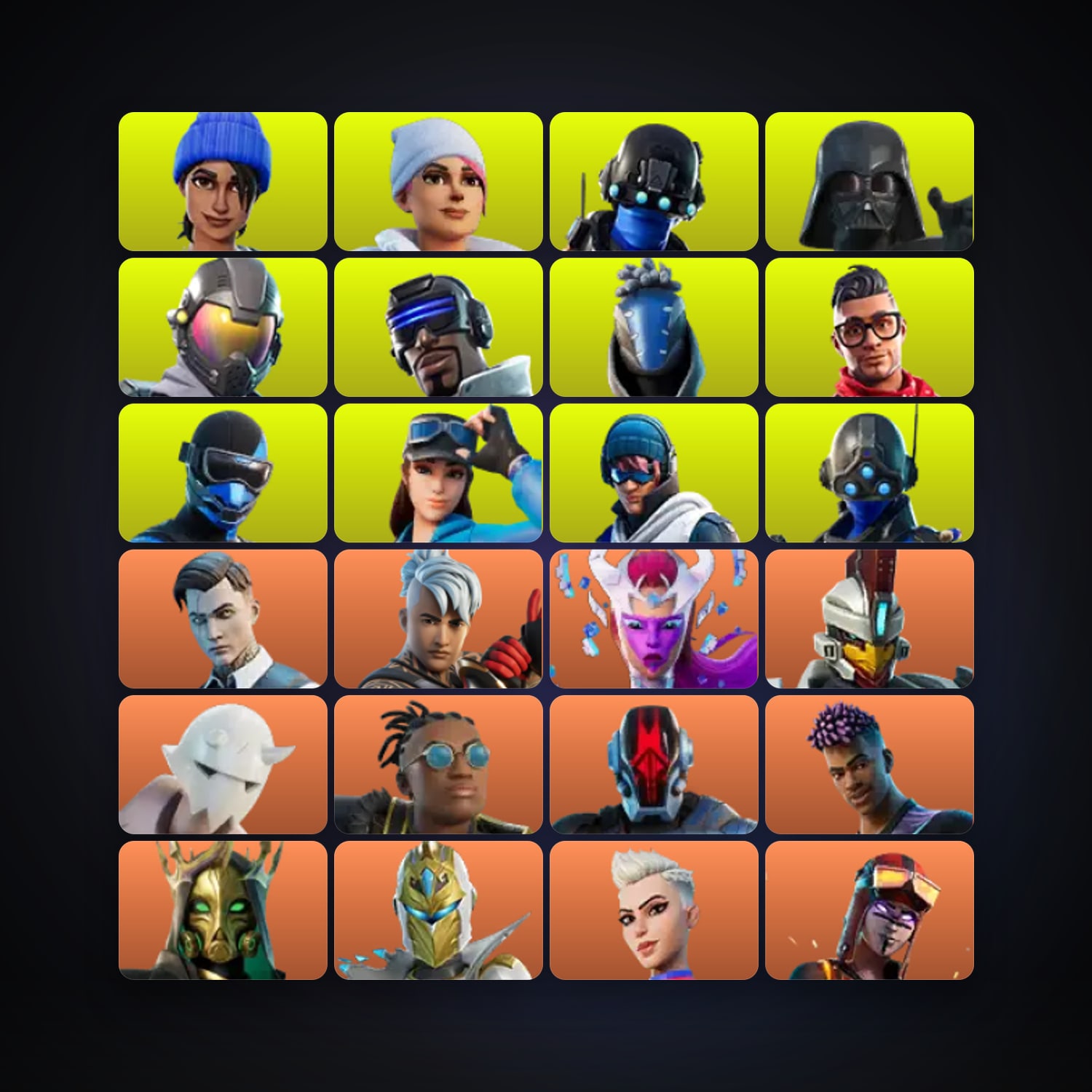 هالحساب فورتنايت، اللوكر مليان 228 سكن، 400 فيبوكس، لفل 3281، 191 فوز — HabibiAccounts