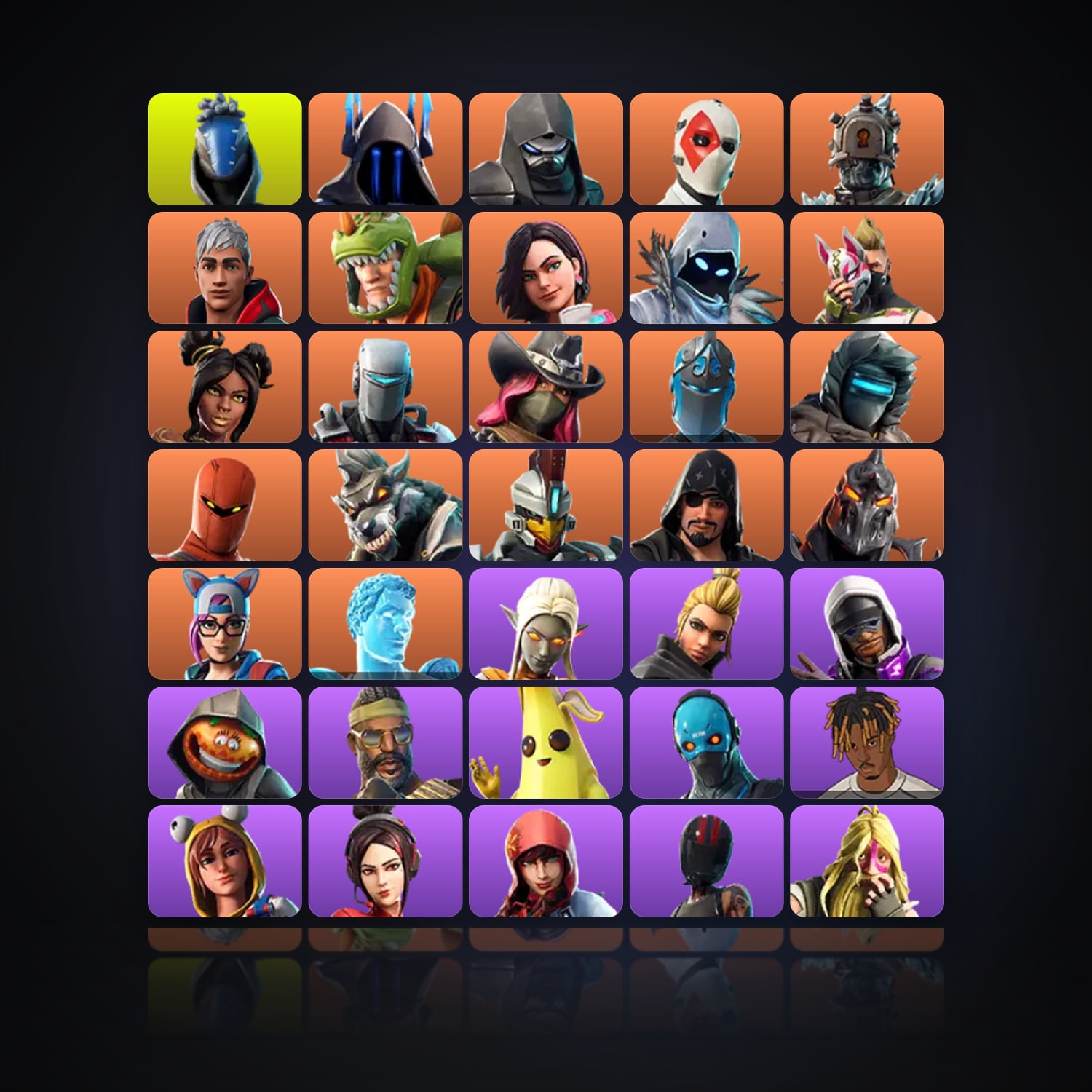 Fortnite | 63 Skins | 300 V-Bucks | Level 1043 | 247 Wins — HabibiAccounts