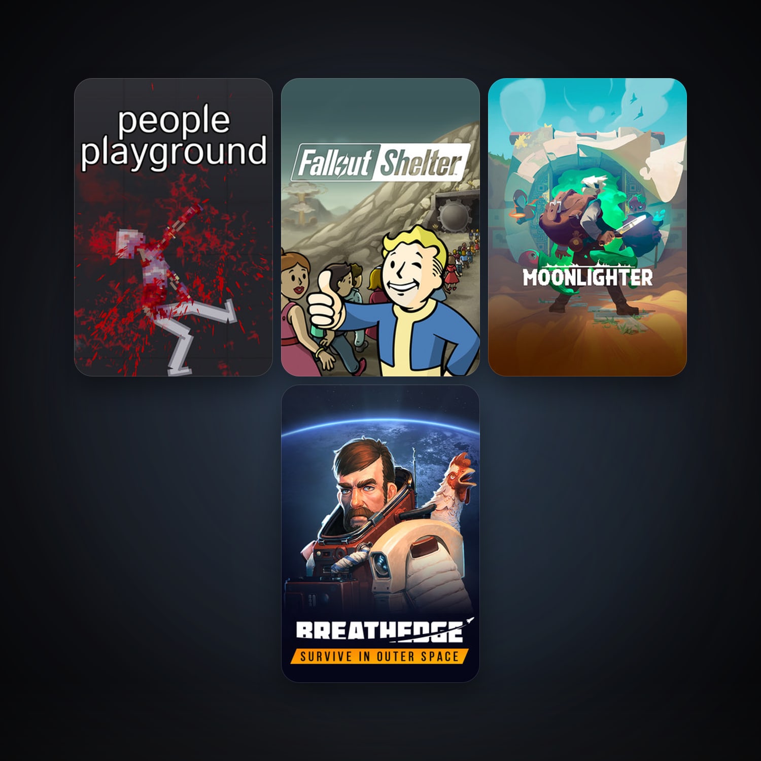 هالحساب ستيم فلين، Fallout Shelter وMoonlighter، 13 لعبة، صامد واضح — HabibiAccounts