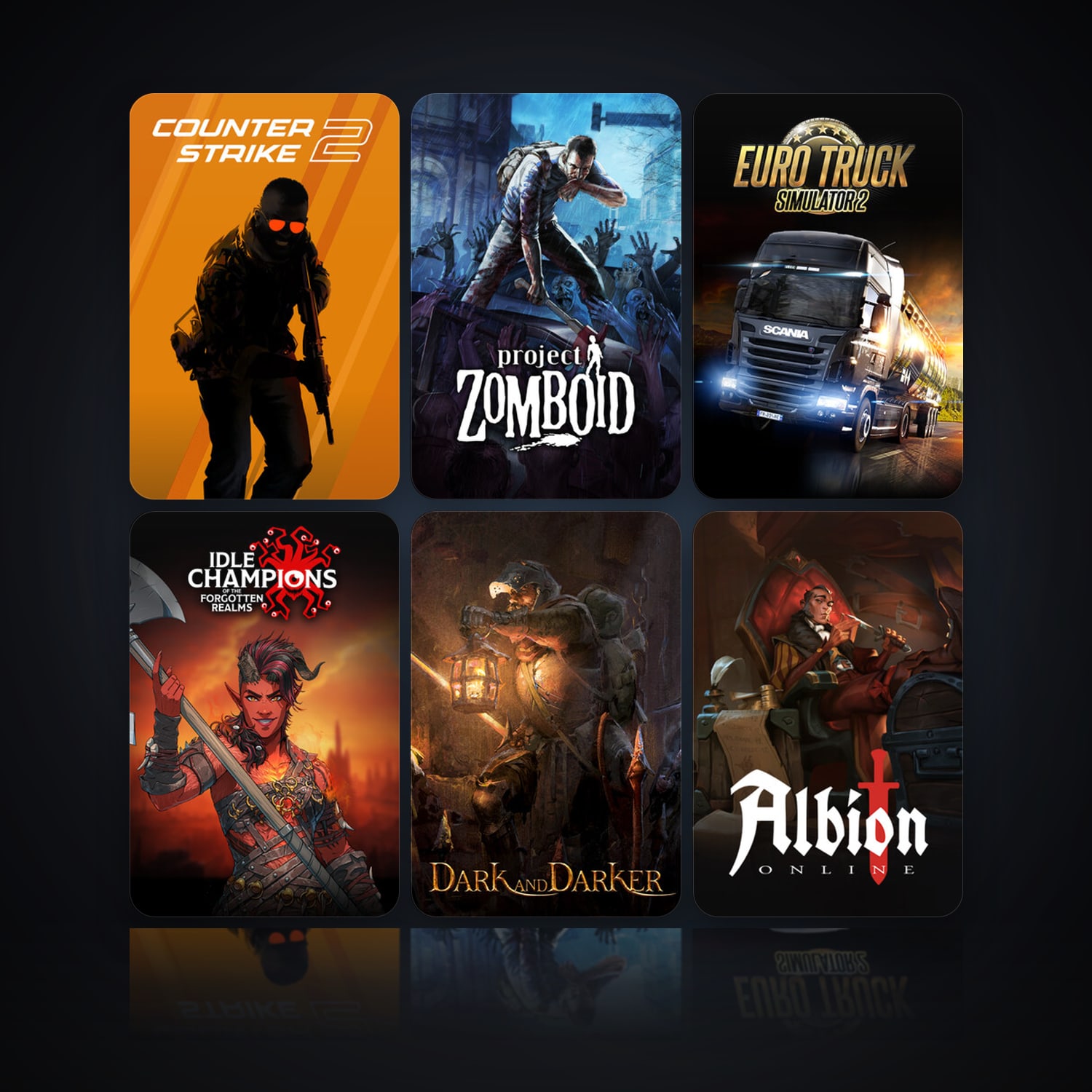 هالحساب ستيم فلين، CS2 Prime وProject Zomboid، 16 لعبة، صامد واضح — HabibiAccounts