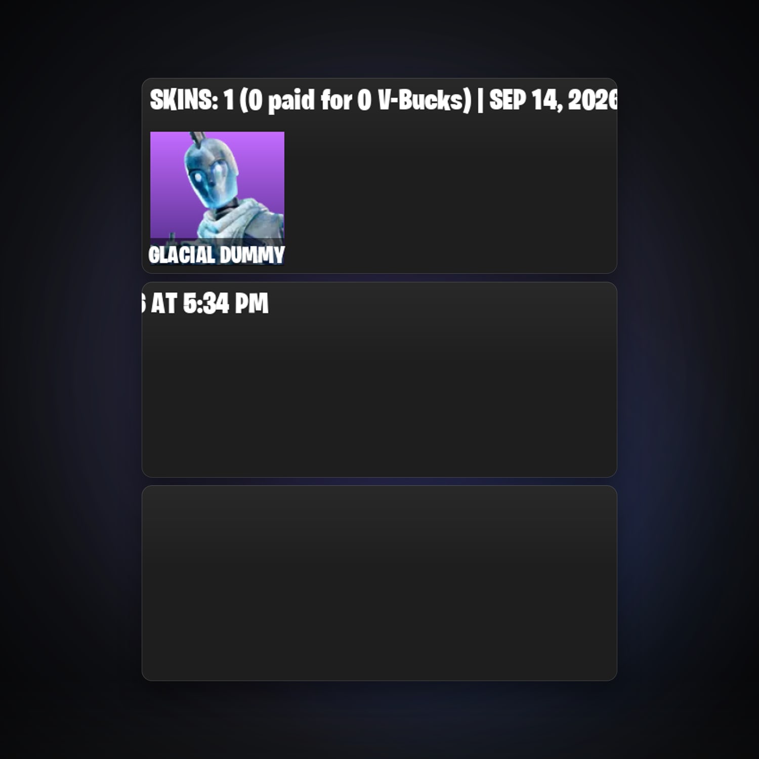 Fortnite locker — 1 skins — 100 V-Bucks — lvl 74 — HabibiAccounts