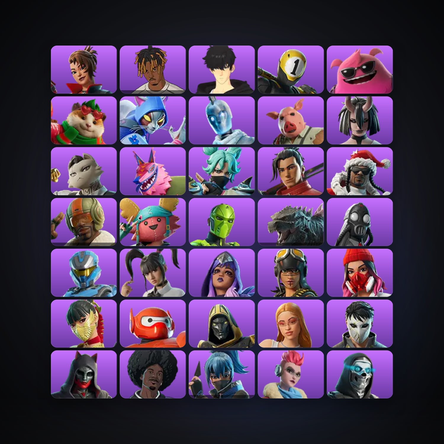Fortnite account with Dynamo TNTina & Slayer Juice WRLD — 41 skins — lvl 1509 — HabibiAccounts