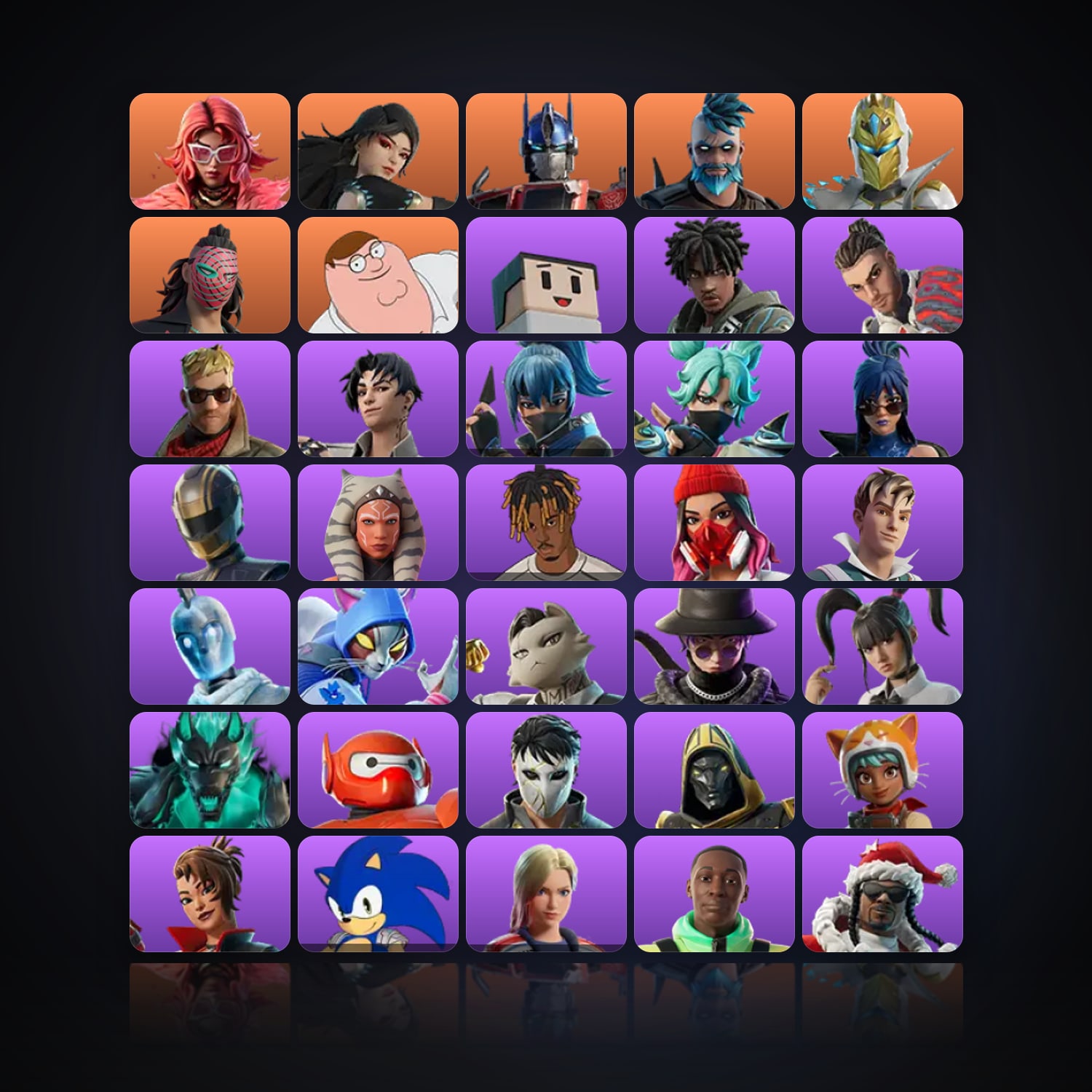 Fortnite | 72 Skins | 2.1K V-Bucks | Level 2105 | 195 Wins — HabibiAccounts
