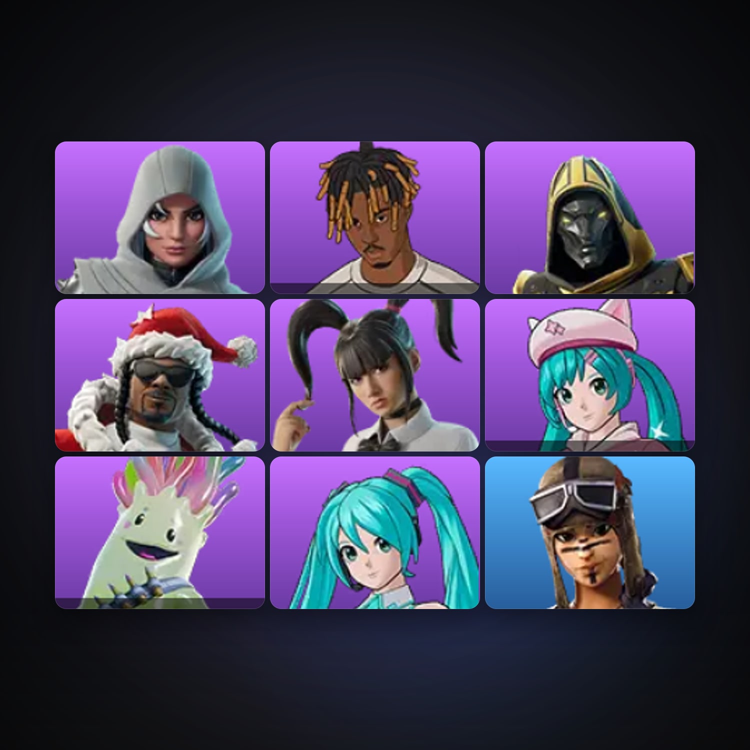 Fortnite locker — 9 skins — 150 V-Bucks — lvl 469 — HabibiAccounts