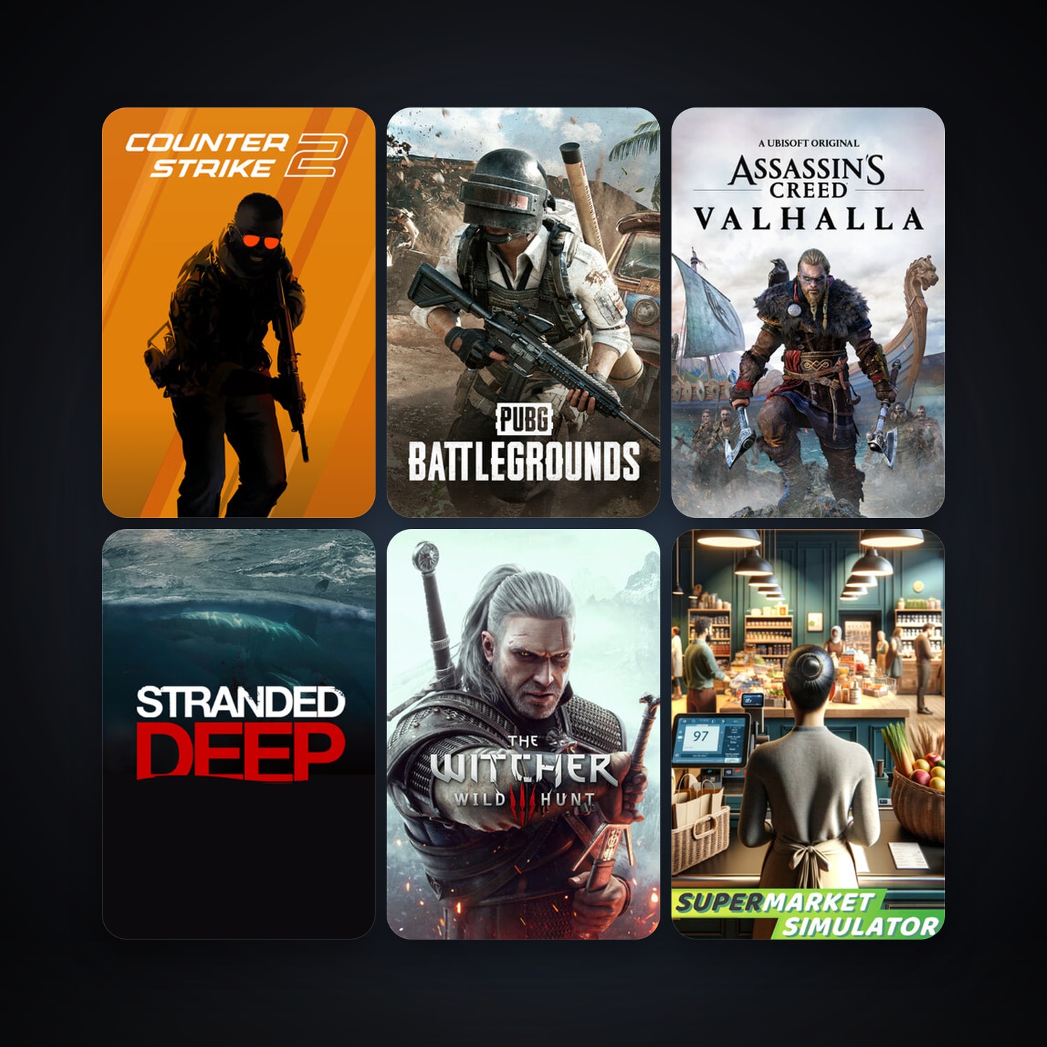 CS2 Prime + The Witcher 3: Wild Hunt, 27 games, Steam 10, clean — HabibiAccounts