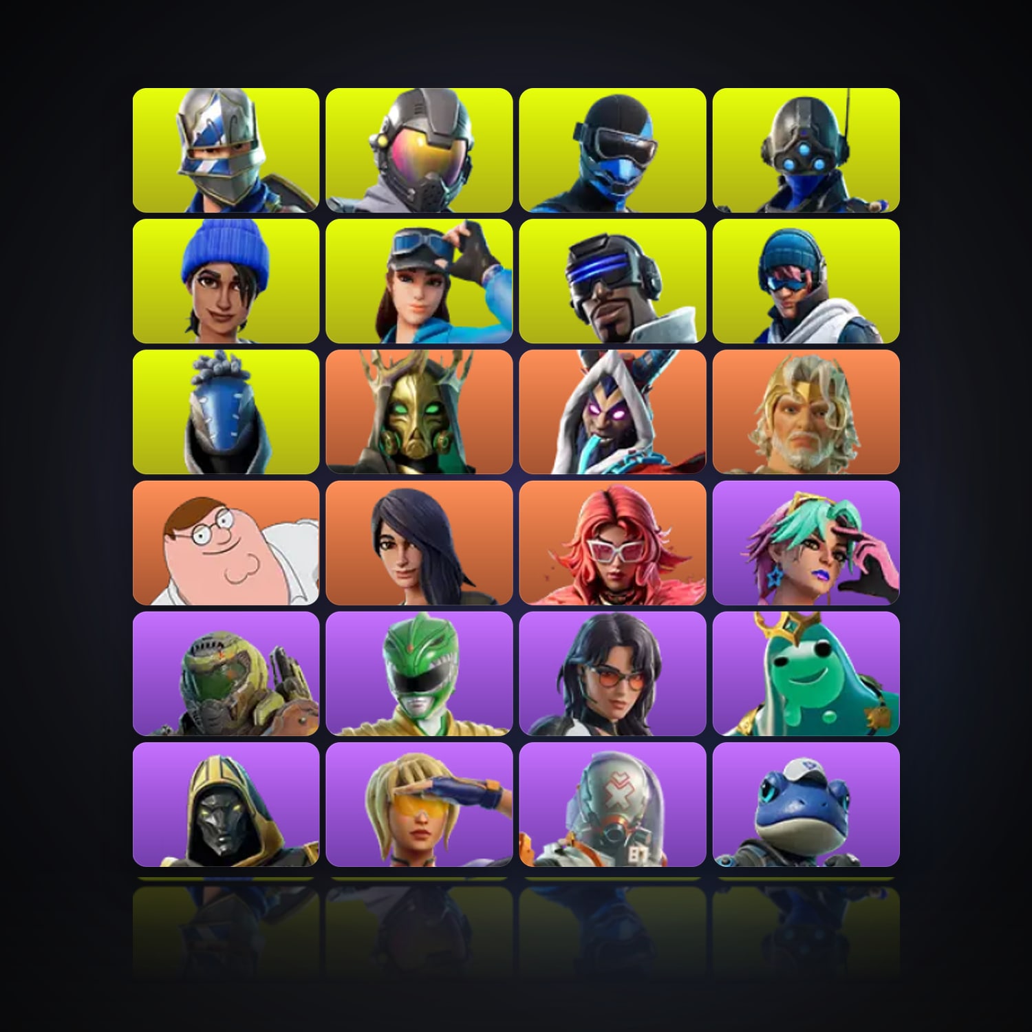 Fortnite | 86 Skins | 50 V-Bucks | Level 1632 | 166 Wins — HabibiAccounts