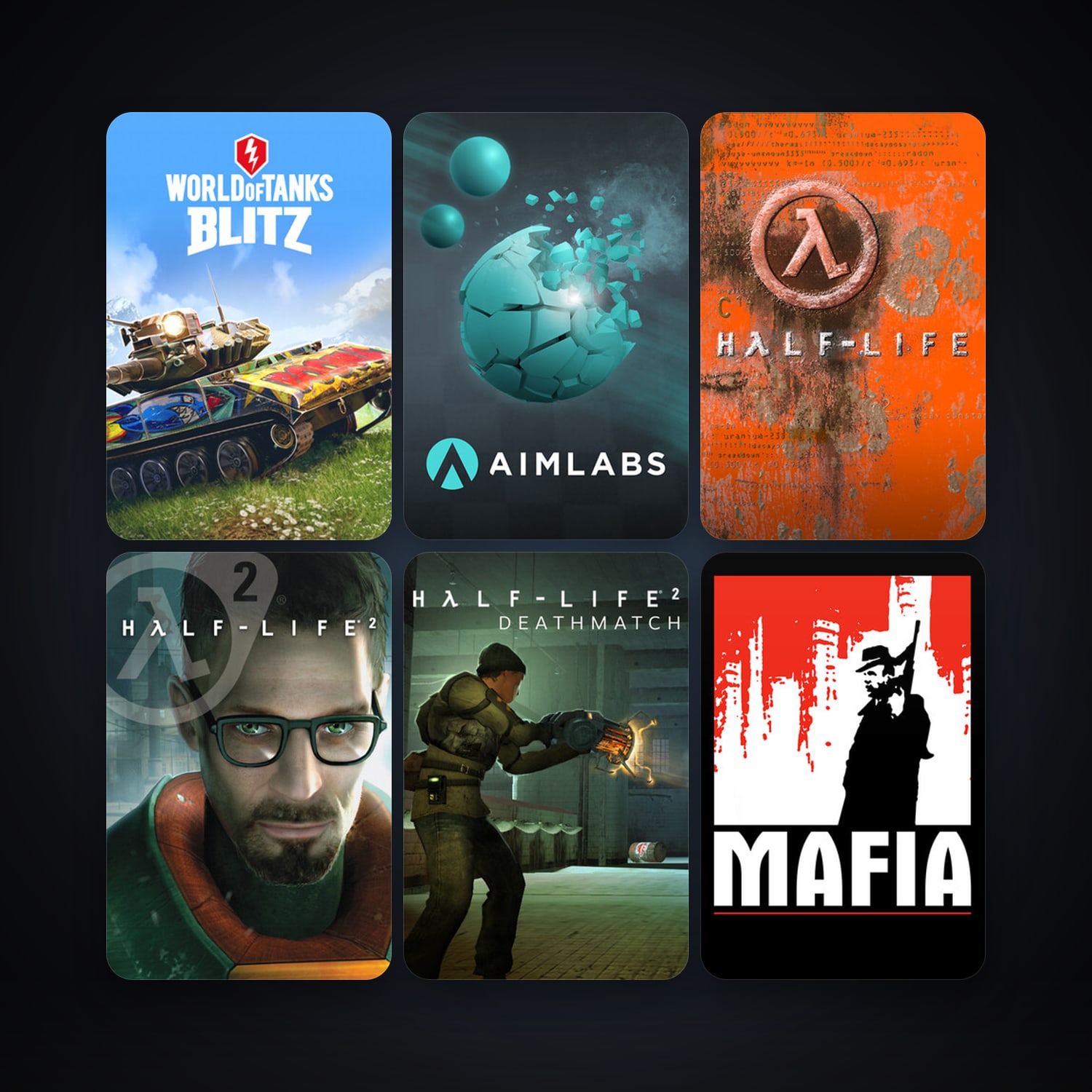 Half-Life + Half-Life 2, 20 games, clean — HabibiAccounts