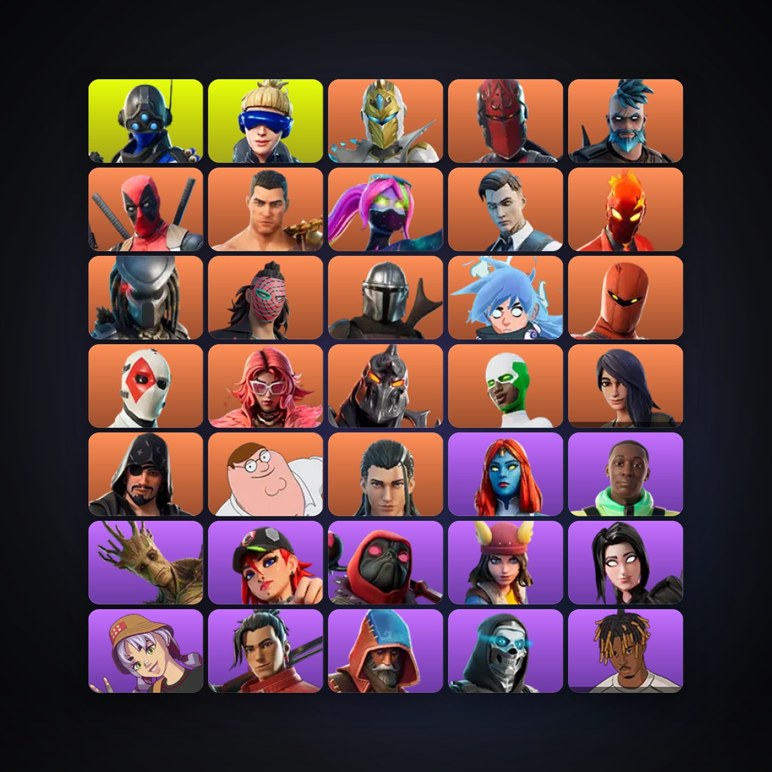 Fortnite | 121 Skins | Level 1687 | 157 Wins — HabibiAccounts